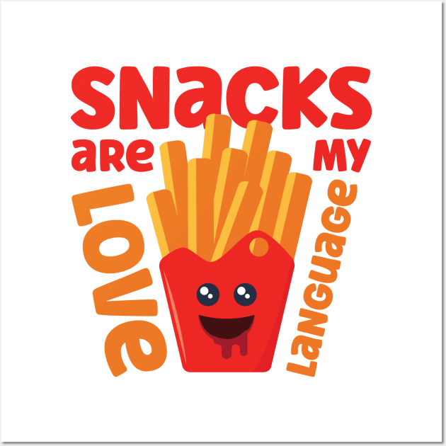 Snacks are my love language Wall Art by Digital Borsch